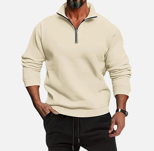 DENIMHOLIC Men High Neck Zipper Full Sleeve Cotton Knitted Winter Sweater