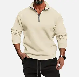 DENIMHOLIC Men High Neck Zipper Full Sleeve Cotton Knitted Winter Sweater