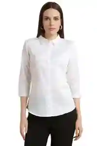 Van Heusen Women's Regular Fit Solid 3/4 Sleeve 100% Cotton Shirt